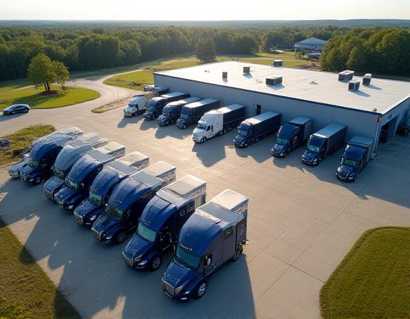 W.C.O. Trucking LLC fleet yard in Kosciusko, Mississippi
